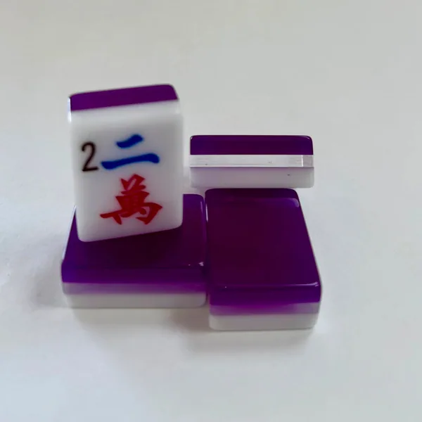 3 Layer Purple- Engraved & Hand Painted American Mah Jongg tile set