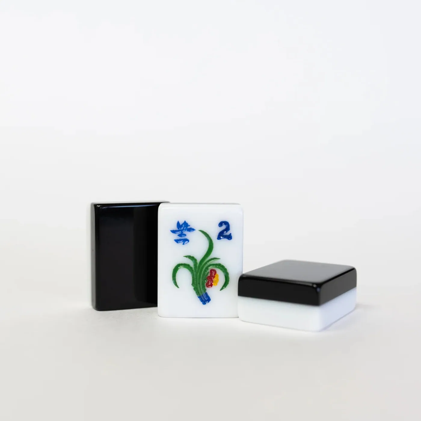 2 Layer Black- Engraved & Hand Painted American Mah Jongg tile set