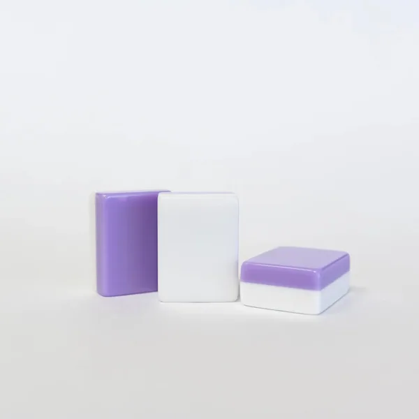 2 Layer Lavender -Engraved and Engraved Hand Painted American Mah Jongg tile set