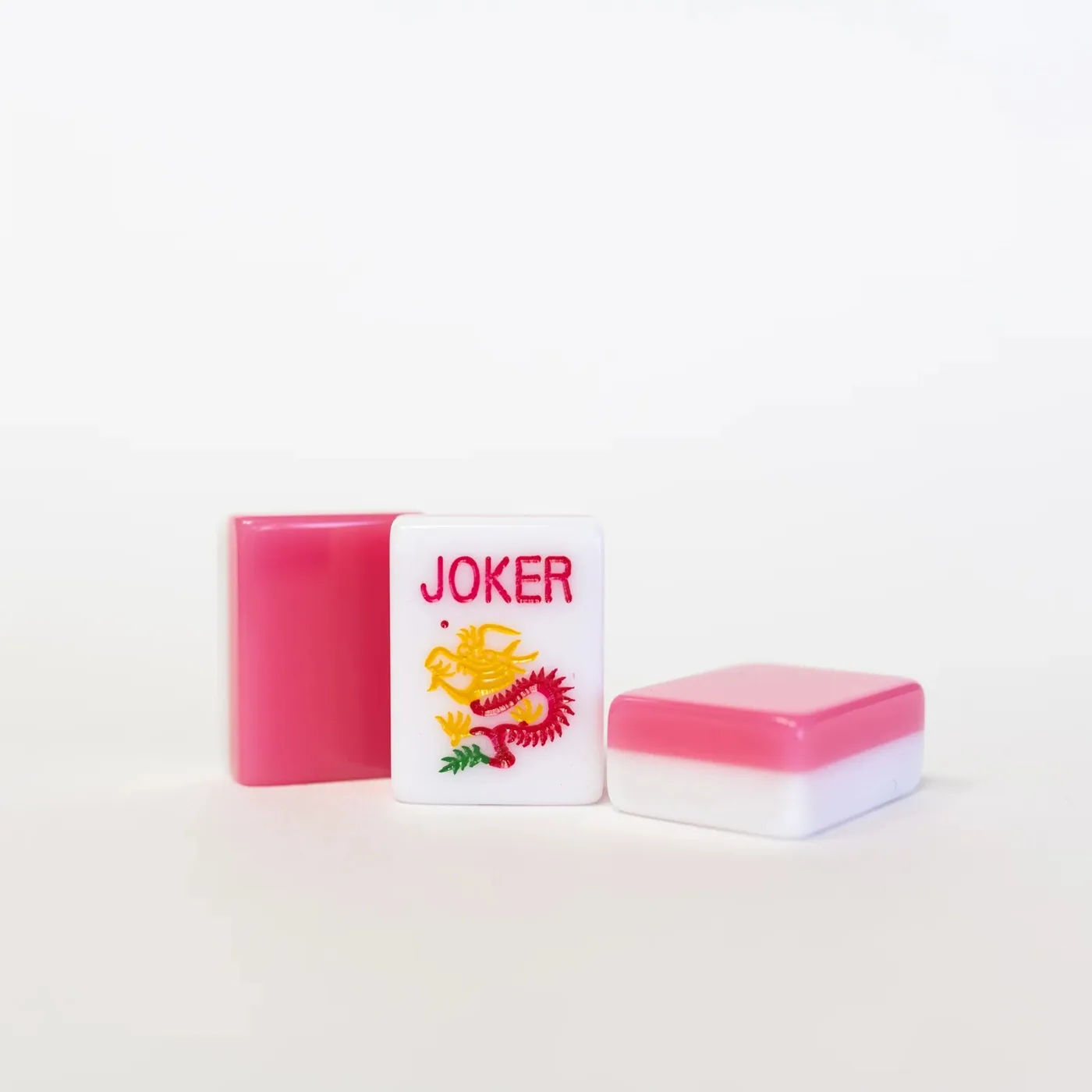 2 Layer- Dark Pink, Engraved and Hand Painted American Mah Jongg set