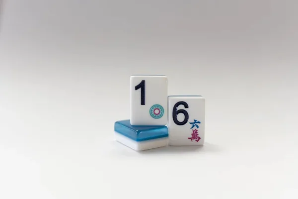 3- Layer Tile Large Number MahJong tile Set (Jewel tone ink)