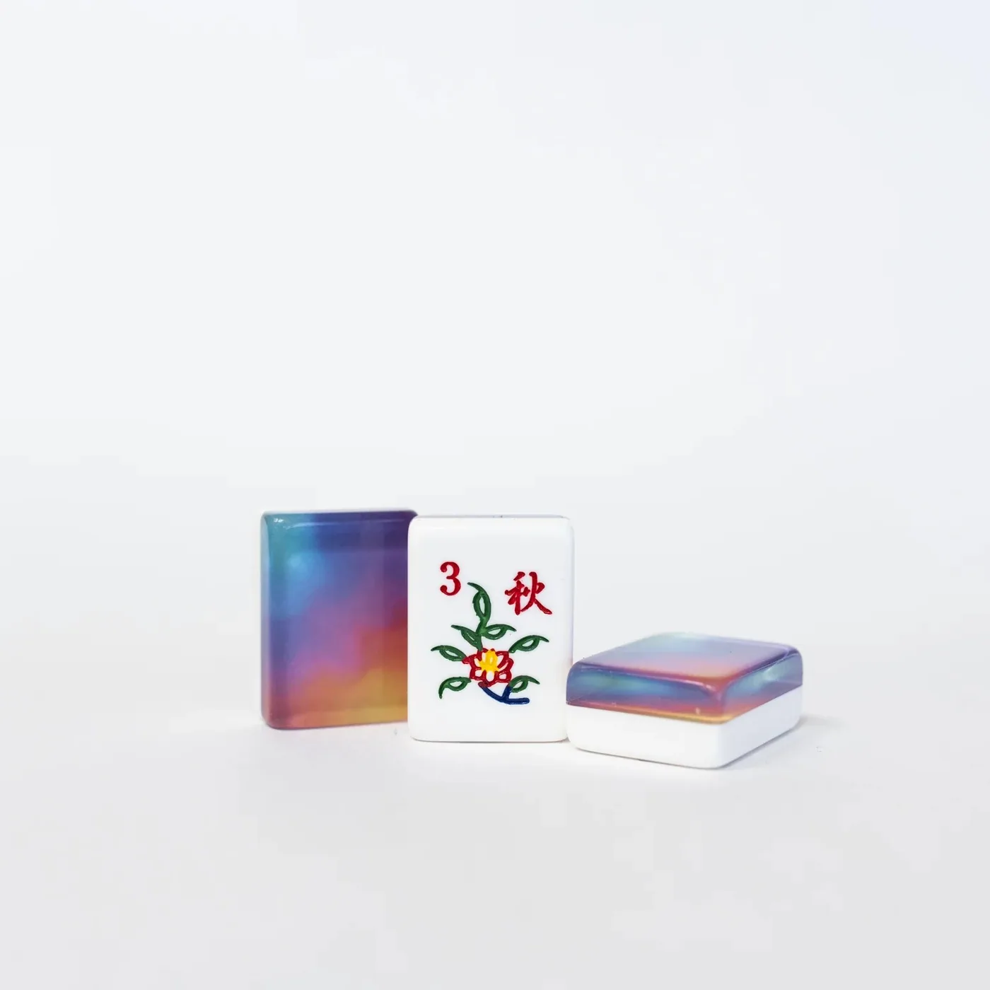 Prism tile Set- 2 Layer Engraved &Hand Painted MahJongg tile set