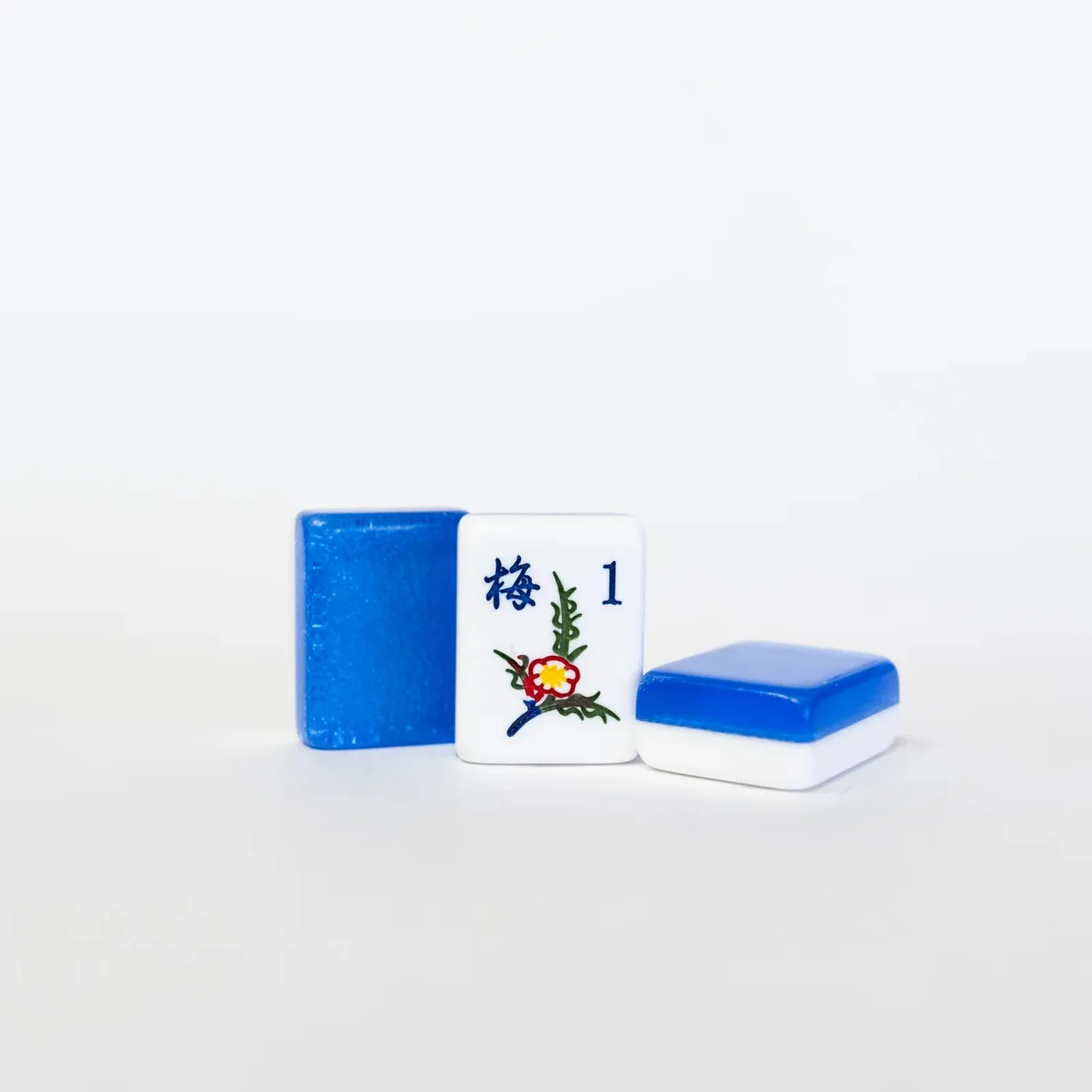 2 Layer Mediterranean Blue Sparkle Mahjong Tile set