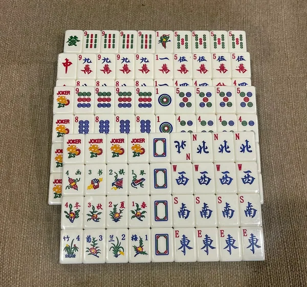 Hand Painted/ Engraved Slightly Taller White Mahjongg Tiles (Fits on Racks/Pushers)