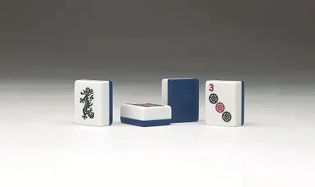 Blue 2 Layer Traditional American Mah Jongg Tile set