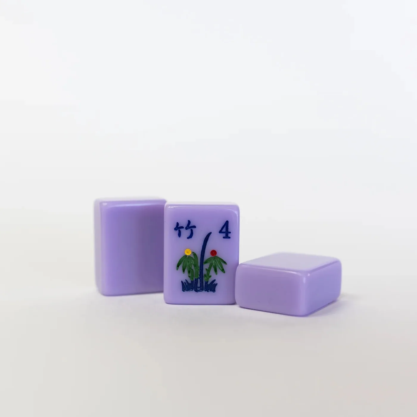 Lavender Engraved & Hand Painted American Mah Jongg tile set