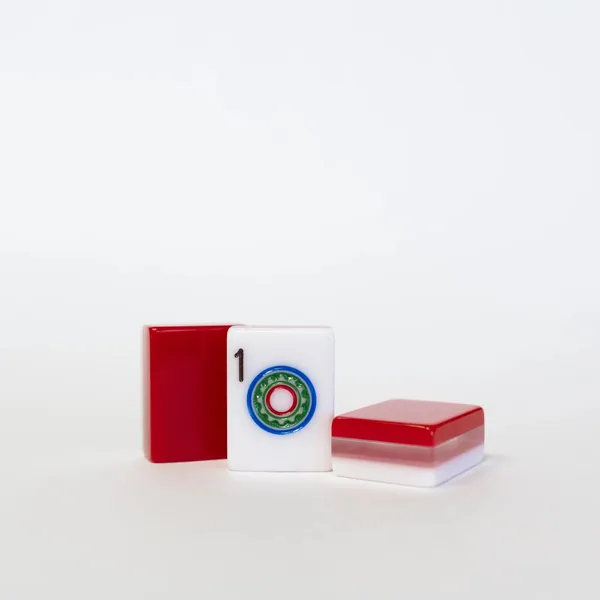 3 Layer Red- Engraved and Hand Painted American MahJongg tile set