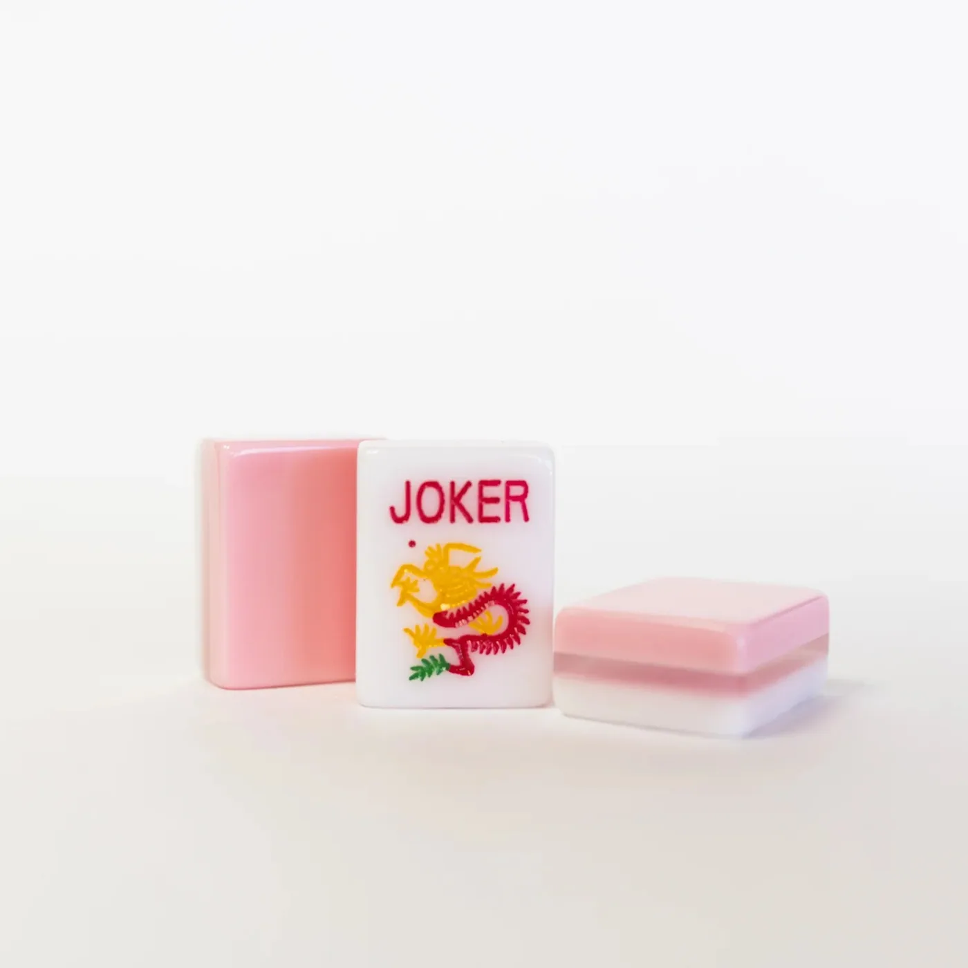 3 Layer Light Pink — Engraved & Hand Painted American Mah Jongg tile set