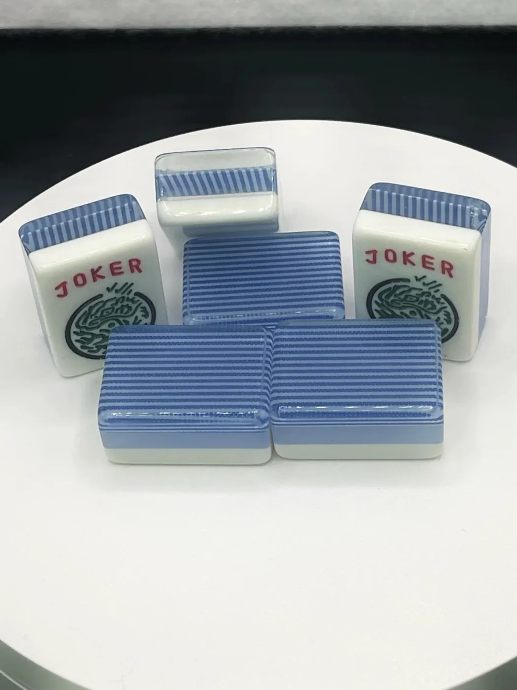 3-Layer Blue Stripe tile with Traditional Faces
