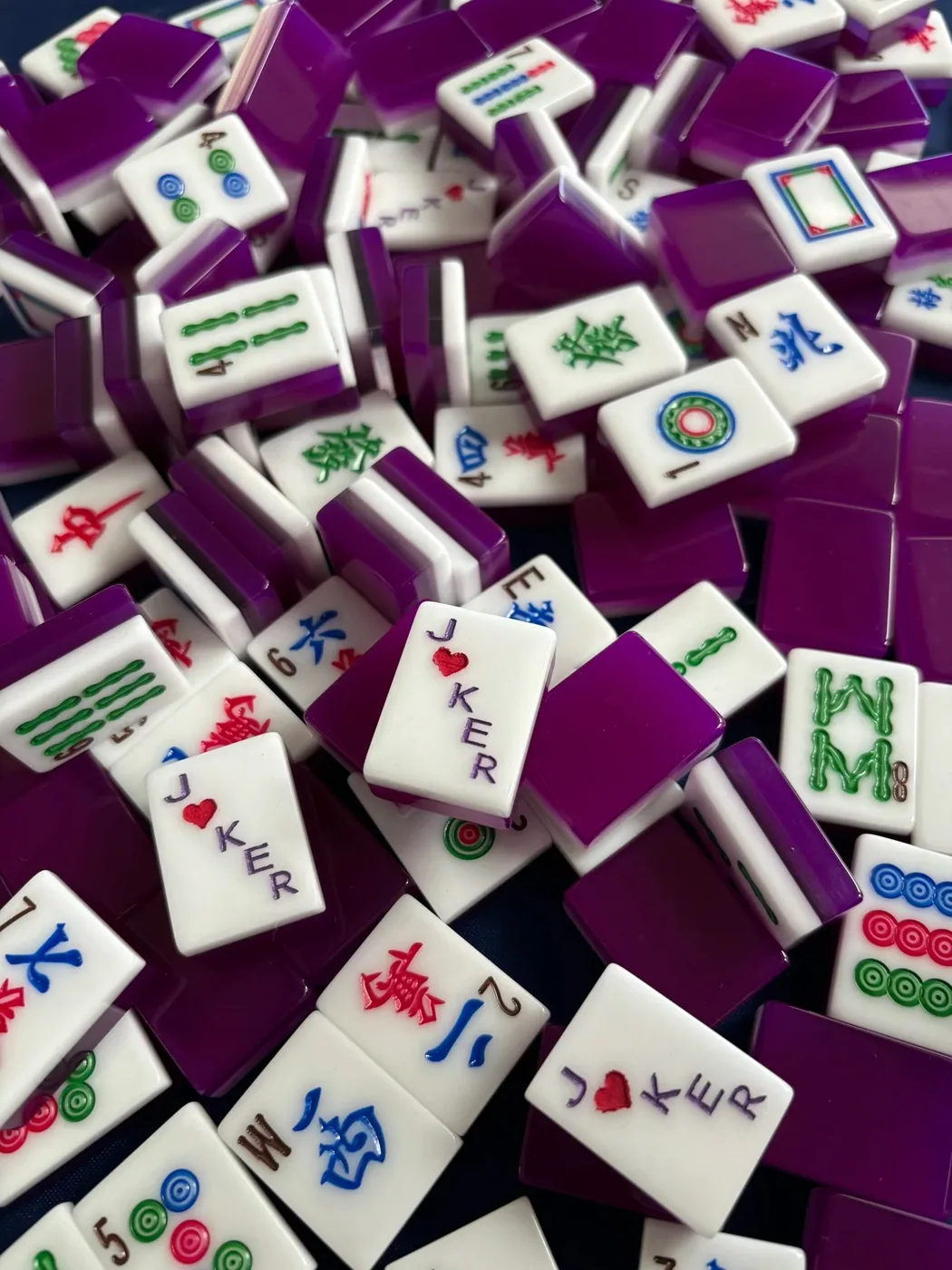 3 Layer Purple, Engraved & Hand Painted set with Custom Jokers