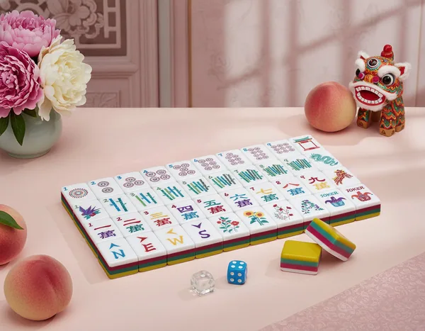 Classic Bold Flower Mahjong Set