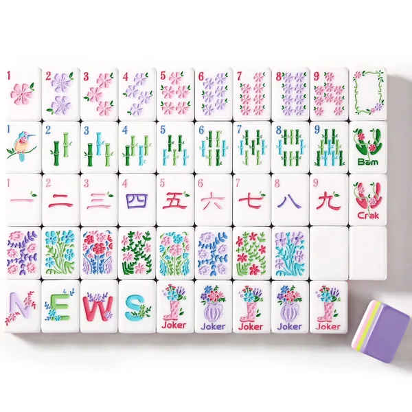 Floréa Mahjong Tiles (Purple)