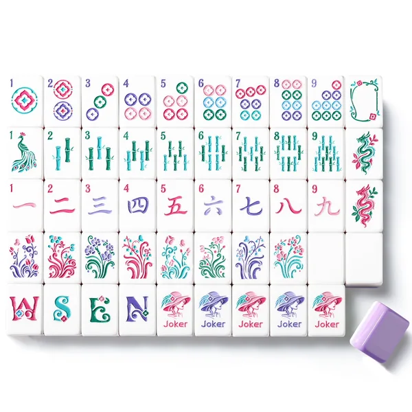 Viozelle Mahjong Tiles (Purple)