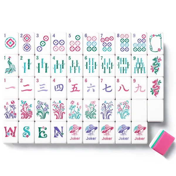 Marivelle Mahjong Tiles (Rose Red)