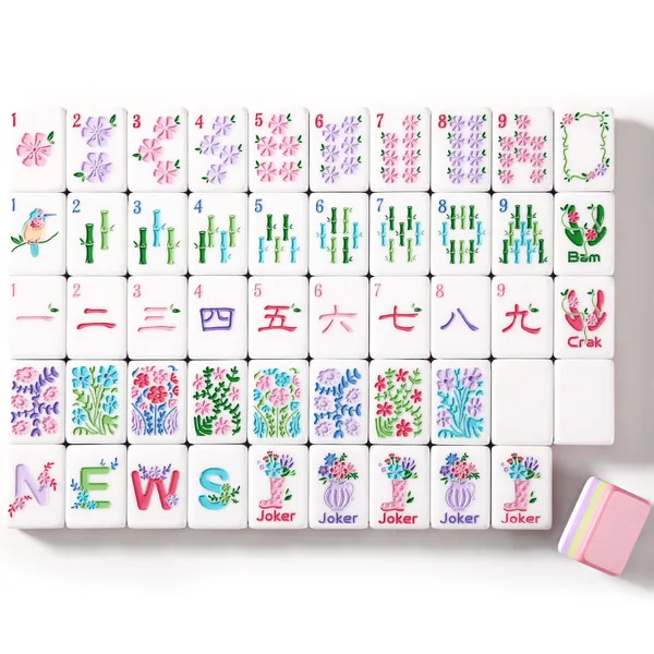 Petalée Mahjong Tiles (Pink)