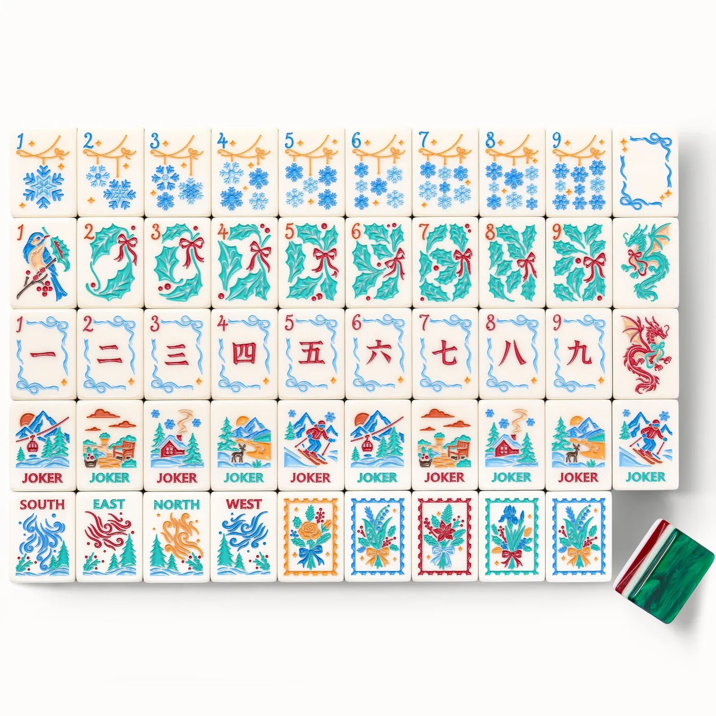 NIVALEE Christmas Mahjong Set