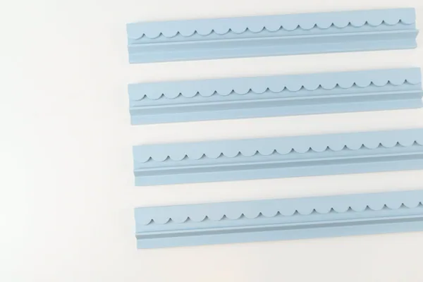 Powder Blue Scalloped Wooden Racks