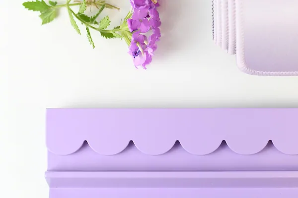 Purple Wood Scalloped Racks