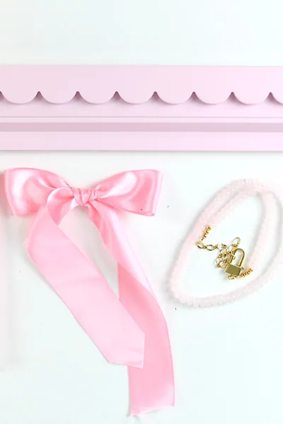 Ballet Pink Scalloped Wooden Racks
