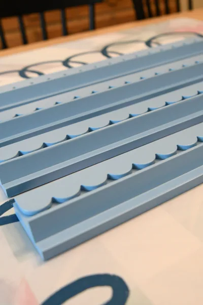 Preppy Blue Scalloped Wooden Racks