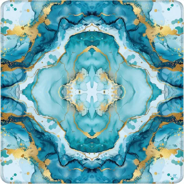Coastal Aqua Marble Mahjong Mat