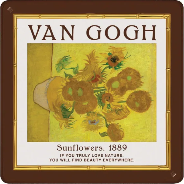 Van Gogh Sunflowers & Irises Reversible Mahjong Mat