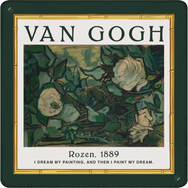 Van Gogh Rozen & Roses Reversible Mahjong Mat
