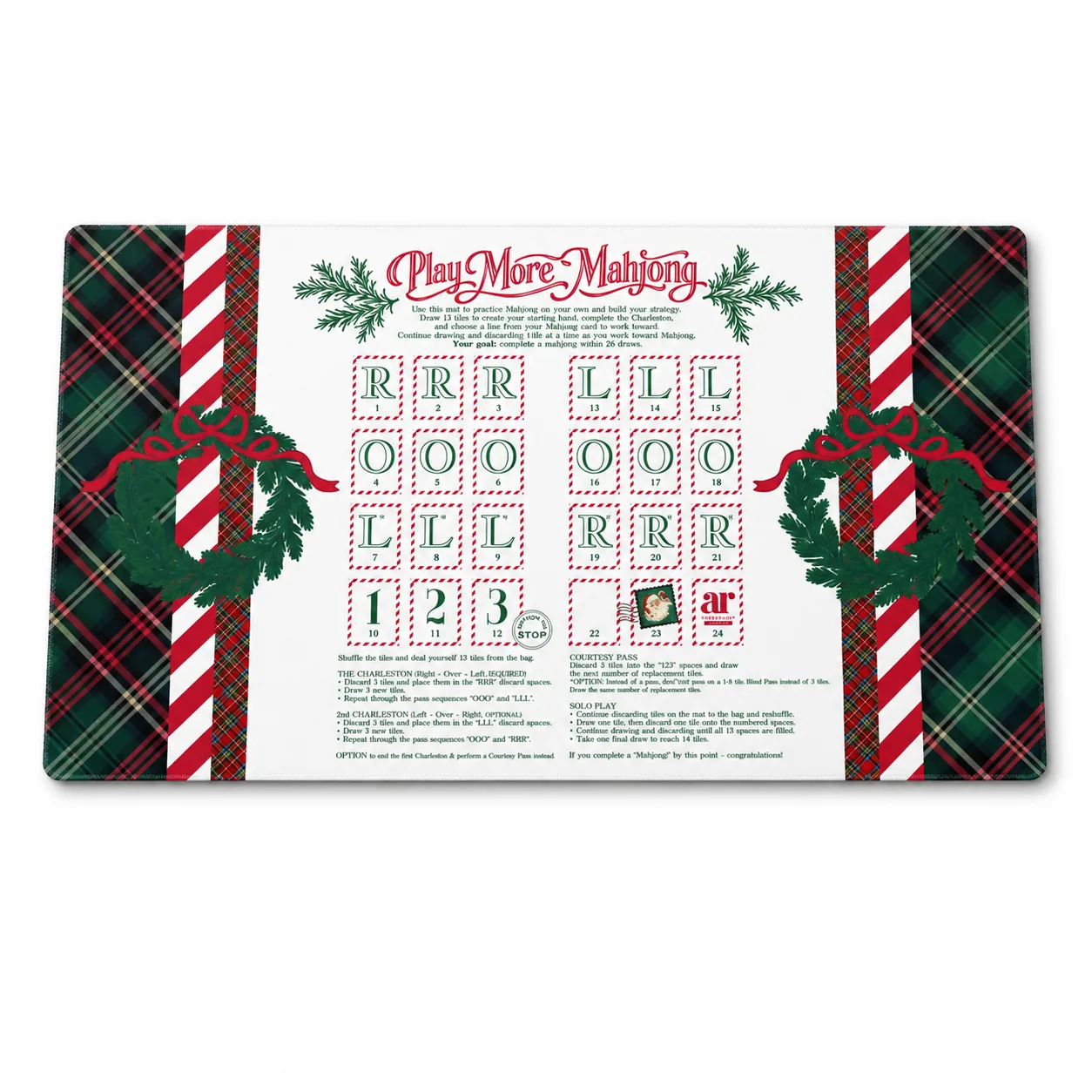 Christmas Solo Play Mahjong Mat
