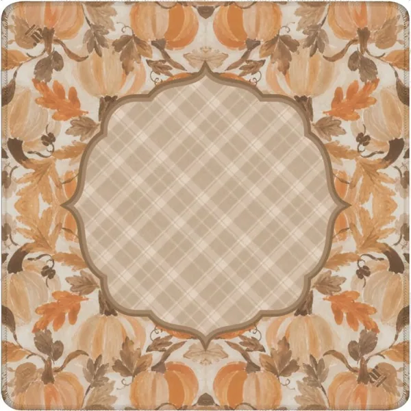 Pumpkin Plaid Mahjong Mat