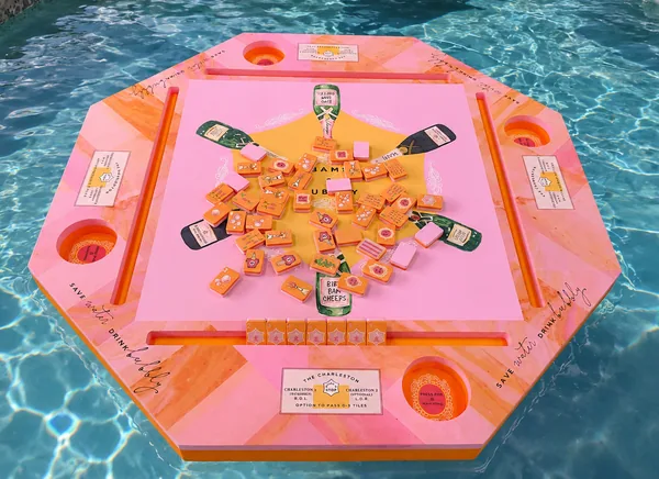 Bams & Bubbly™ Mahjong Anywhere Convertible Table & Tile Set