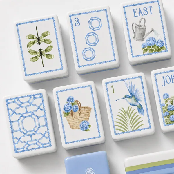The House of Hydrangea Mahjong Tile Set