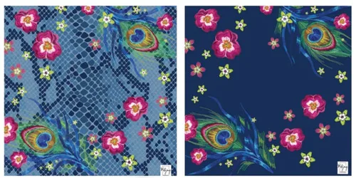 Bespoke Double-Sided Mat – Darjeeling Peacock