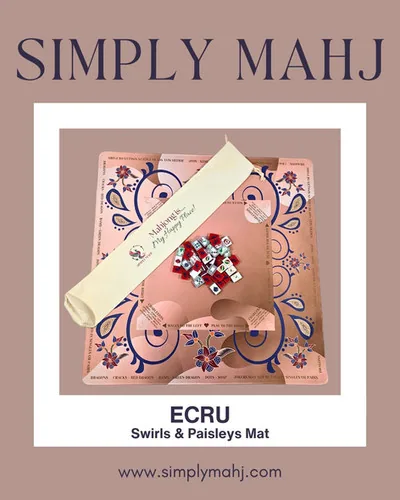 Swirls & Paisleys Mat in Ecru