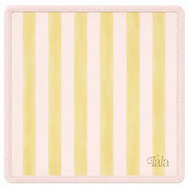 Colony Mahjong Mat – Chartreuse & Petal Pink
