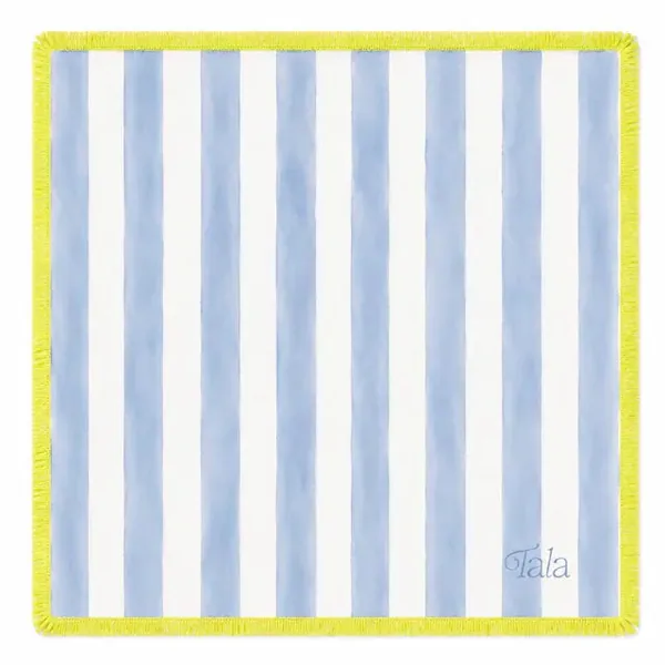 Cabana Mahjong Mat – French Blue & Ivory