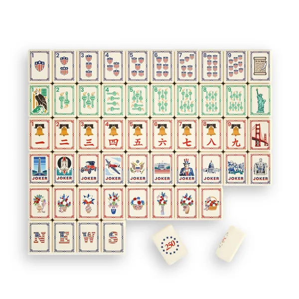 The American 250 Mahjong Tile Set