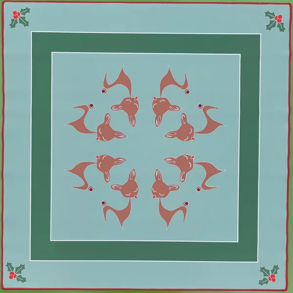 Very Merry Eight Tiny Reindeer Mat