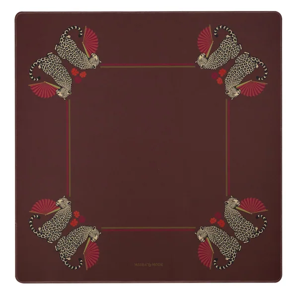 The Leopard's Den Mat – Brick Red