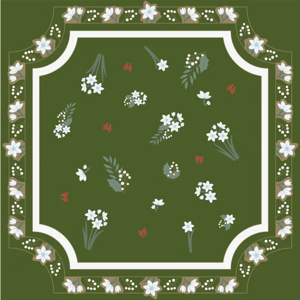 Winter Flowers Mat