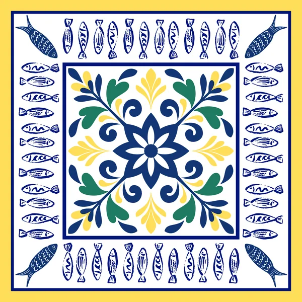 Amalfi Fish Neoprene Mat