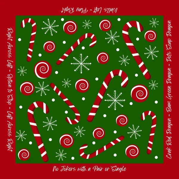 Candy Cane Christmas Neoprene Mat