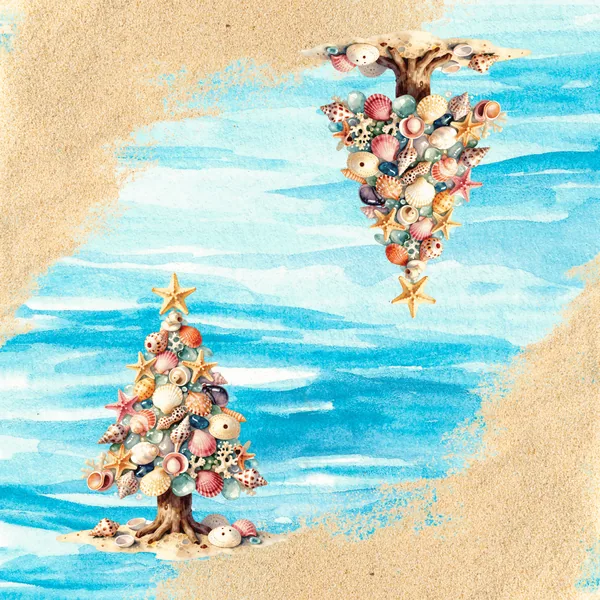 Sandy Christmas Neoprene Mat