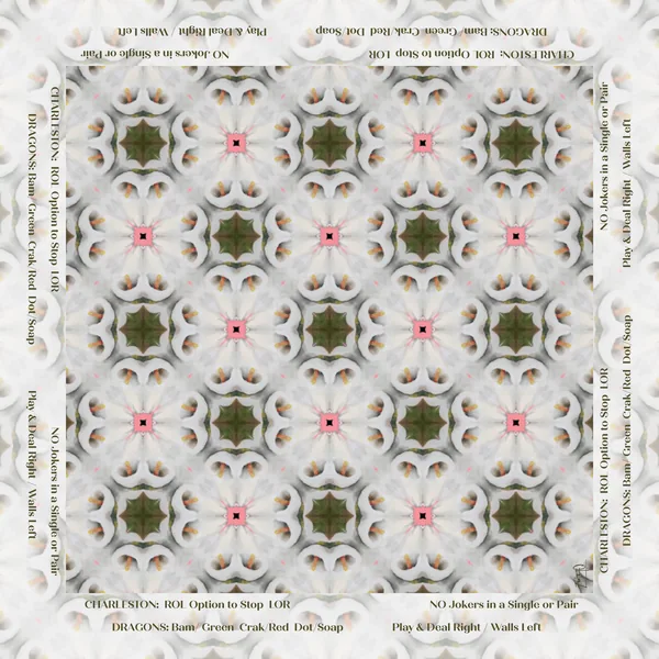 White Pattern no. 10 (with Directions) Neoprene Mat