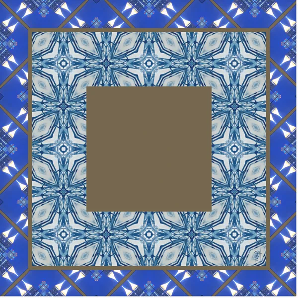 City Lights Blue Octagon Pattern no. 53 Leatherette Mat