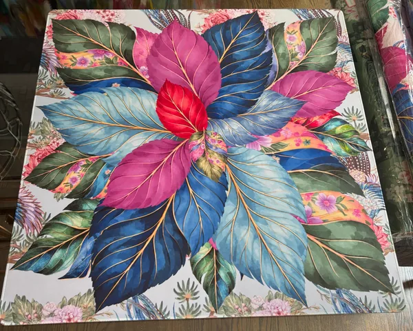 Tobacco Leaves Leatherette Mat