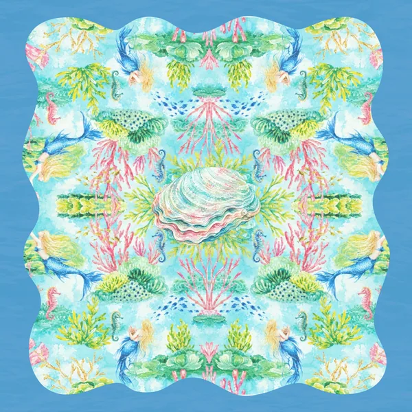 Seahorse & Mermaids Neoprene Mat