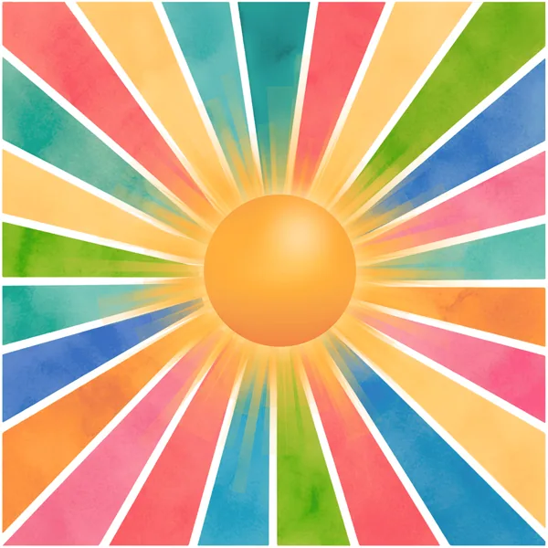 Rainbow Sun Neoprene Mahjong Mat