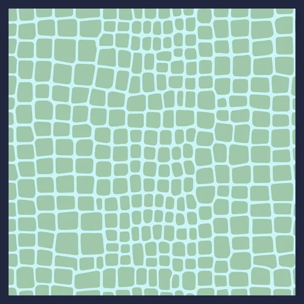 Navy Sky Mint Gator Skin Neoprene Mahjong Mat