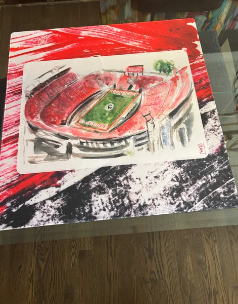Sanford Stadium UGA Artist Collab Mahjong Mat