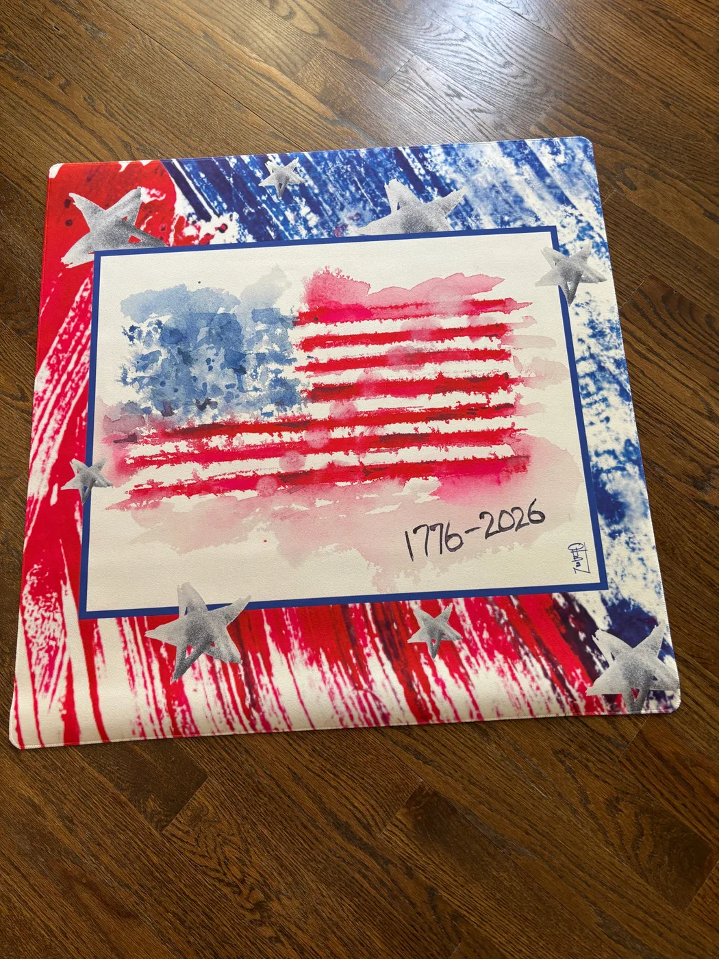 American Flag Artist Collab Mahjong Mat